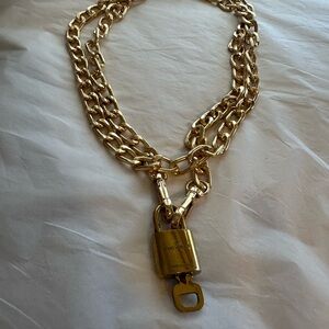 Authentic Louis Vuitton Lock & key necklace #310